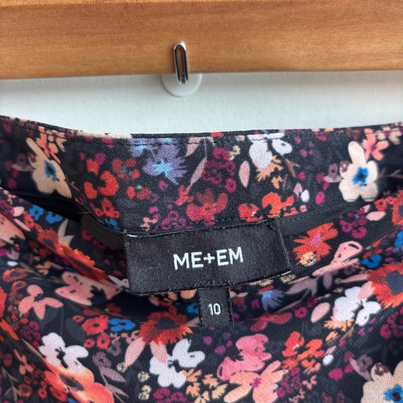 ME+ EM MULTICOLOR FLORAL A LINE MIDI SKIRT, SIZE 10 - Picture 7 of 12